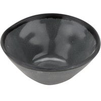 GET B-80-GR Pottery Market 8 oz. Matte Speckled Gray Melamine Side Dish / Soup Bowl - 24/Case