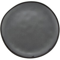 GET CS-100-GR Pottery Market 10 1/2 inch Matte Speckled Gray Melamine Coupe Dinner Plate - 12/Pack