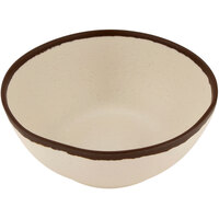 GET B-303-CRM Pottery Market 1 Qt. Matte Cream Melamine Salad Bowl - 12/Pack