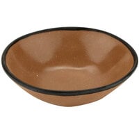 GET B-180-TP Pottery Market 16 oz. Matte Speckled Brown Melamine Salad Bowl - 12/Pack