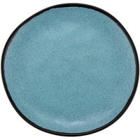 GET CS-90-GBL Pottery Market 9 inch Matte Speckled Grayish Blue Melamine Coupe Dinner Plate   - 12/Pack