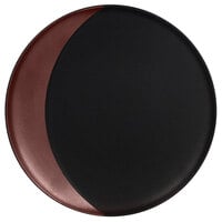 RAK Porcelain MFMODP24BB Metal Fusion 9 1/2 inch Bronze / Black Porcelain Deep Plate - 12/Case