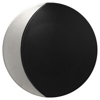 RAK Porcelain MFMOFP31SB Metal Fusion 12 1/4 inch Silver / Black Porcelain Flat Plate   - 6/Case