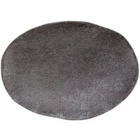 GET SB-1060-MNS Moonstone 9 1/2" x 6 3/4" Slate Melamine Oval Plate   - 6/Pack