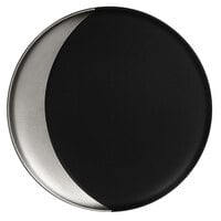 RAK Porcelain MFMODP27SB Metal Fusion 10 5/8 inch Silver / Black Porcelain Deep Plate - 12/Case