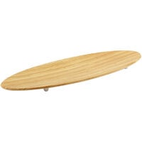 GET SB-2510-BAM Madison Avenue / Granville 25 1/2 inch x 10 1/4 inch Melamine Faux Bamboo Surf Board Serving Platter - 3/Pack