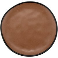 GET CS-90-TP Pottery Market 9 inch Matte Speckled Brown Melamine Coupe Dinner Plate - 12/Pack
