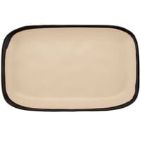 GET CS-1170-MA Pottery Market 12" x 7 1/2" Matte Manila Melamine Rectangular Platter - 12/Pack