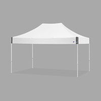E-Z Up EC3STL15KFWHTWH Eclipse Instant Shelter 10' x 15' White Canopy with White Frame