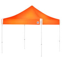 E-Z Up HV910RCBOR Hi-Viz Utility Instant Shelter 10' x 10' Bright Orange Canopy with White Frame