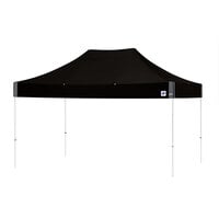 E-Z Up EC3STL15KFWHTBK Eclipse Instant Shelter 10' x 15' Black Canopy with White Frame