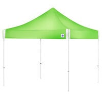 E-Z Up HV910RCBGR Hi-Viz Utility Instant Shelter 10' x 10' Bright Green Canopy with White Frame