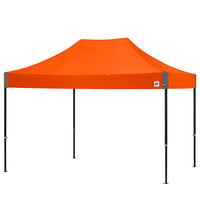 E-Z Up END3ABK15KSO Endeavor Instant Shelter 10' x 15' Steel Orange Canopy with Matte Black Frame