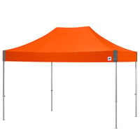 E-Z Up END3A15KSO Endeavor Instant Shelter 10' x 15' Steel Orange Canopy with Clear Aluminum Frame