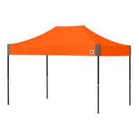 E-Z Up SS3STL0812KFBKTSO Speed Shelter 8' x 12' Steel Orange Canopy with Black Frame