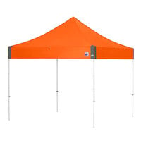 E-Z Up EC3STL10KFWHTSO Eclipse Instant Shelter 10' x 10' Steel Orange Canopy with White Frame