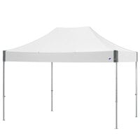 E-Z Up END3A15KWH Endeavor Instant Shelter 10' x 15' White Canopy with Clear Aluminum Frame