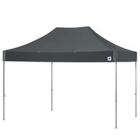 E-Z Up END3A15KSG Endeavor Instant Shelter 10' x 15' Steel Gray Canopy with Clear Aluminum Frame