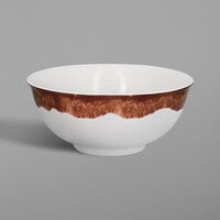 RAK Porcelain WDNNBW12WB Woodart 9.2 oz. Walnut Brown Porcelain Bowl - 12/Case