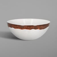 RAK Porcelain WDNNBW20WB Woodart 30.5 oz. Walnut Brown Porcelain Bowl - 6/Case