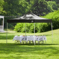 Backyard Pro Courtyard Series 10' x 10' Black Straight Leg Aluminum Instant Canopy