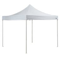 Backyard Pro Courtyard Series 10' x 10' White Straight Leg Steel Instant Pop Up Canopy Tent