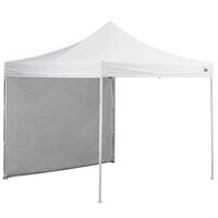 Backyard Pro Courtyard Series 10' x 10' White Straight Leg Aluminum Instant Canopy and Wall Kit