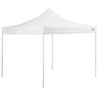 Backyard Pro Courtyard Series 10' x 10' White Straight Leg Aluminum Instant Pop Up Canopy Tent