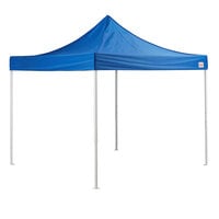 Galaxy Equipment 10' x 10' Blue Straight Leg Instant Pop Up Canopy Tent