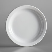 Acopa 5 1/2 inch Bright White Narrow Rim Stoneware Plate - 36/Case