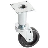 Pitco Equivalent 4" Swivel Adjustable Height Plate Caster for Fryers