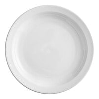 Acopa 7 1/4" Bright White Narrow Rim Stoneware Plate - 36/Case