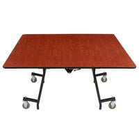 National Public Seating MTSSF-48Q-MDPECR 48 inch Square MDF Cafeteria Table with ProtectEdge and Chrome Frame