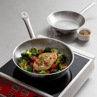 Vigor 2-Piece Induction Ready Stainless Steel Fry Pan Set - 8 inch and 9 1/2 inch Frying Pans
