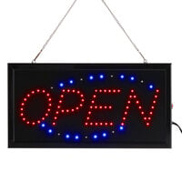 Choice 19 inch x 10 inch LED Rectangular Italic Open Sign with Two Display Modes