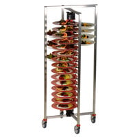 Plate Mate PM60-145 Collapsible / Folding Mobile Plate Rack Holds 60 Plates 58 1/4 inchH