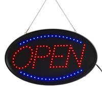 Choice 23 inch x 13 inch LED Oval Open Sign with Two Display Modes