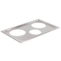 Vollrath 19193 3 Hole Steam Table Adapter Plate - 4 7/8 inch and 6 3/8 inch