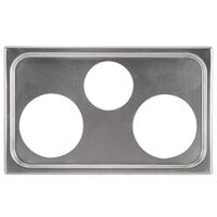Vollrath 19193 3 Hole Steam Table Adapter Plate - 4 7/8 inch and 6 3/8 inch