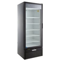 Beverage-Air MT23-1B-18 29 1/2 inch Marketeer Series Black Refrigerated Glass Door Merchandiser with Left Hinged Door and LED Lighting