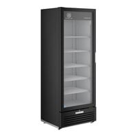 Beverage-Air MT23-1B-18 29 1/2" Marketeer Series Black Refrigerated Glass Door Merchandiser with Left Hinged Door and LED Lighting
