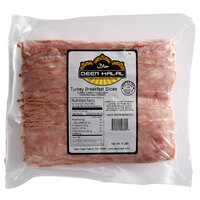 Godshall's Deen Halal 5 lb. Sliced Turkey Bacon - 2/Case