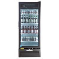 Beverage-Air MT12-1B-18 25 inch Marketeer Series Black Refrigerated Glass Door Merchandiser with Left Hinged Door and LED Lighting