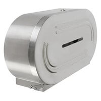 Thunder Group 18/8 Stainless Steel Twin Jumbo Roll Toilet Tissue Dispenser