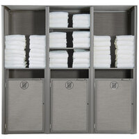 Grosfillex US174289 Sunset Platinum Gray Triple Unit Towel Valet