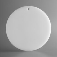14 inch x 1/2 inch Round White Polyethylene Cutting Board