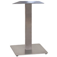 Grosfillex US503009 Gamma 18 inch Square Silver Gray Dining Height Table Base