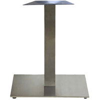 Grosfillex US517009 Gamma Marine 316 22 inch Square Silver Gray Dining Height Outdoor Table Base
