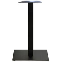 Grosfillex US508017 Gamma 22 inch Square Black Bar Height Table Base