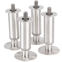 Manitowoc K-00145 6 inch Adjustable Secured Stainless Steel Flanged Feet - 4/Set